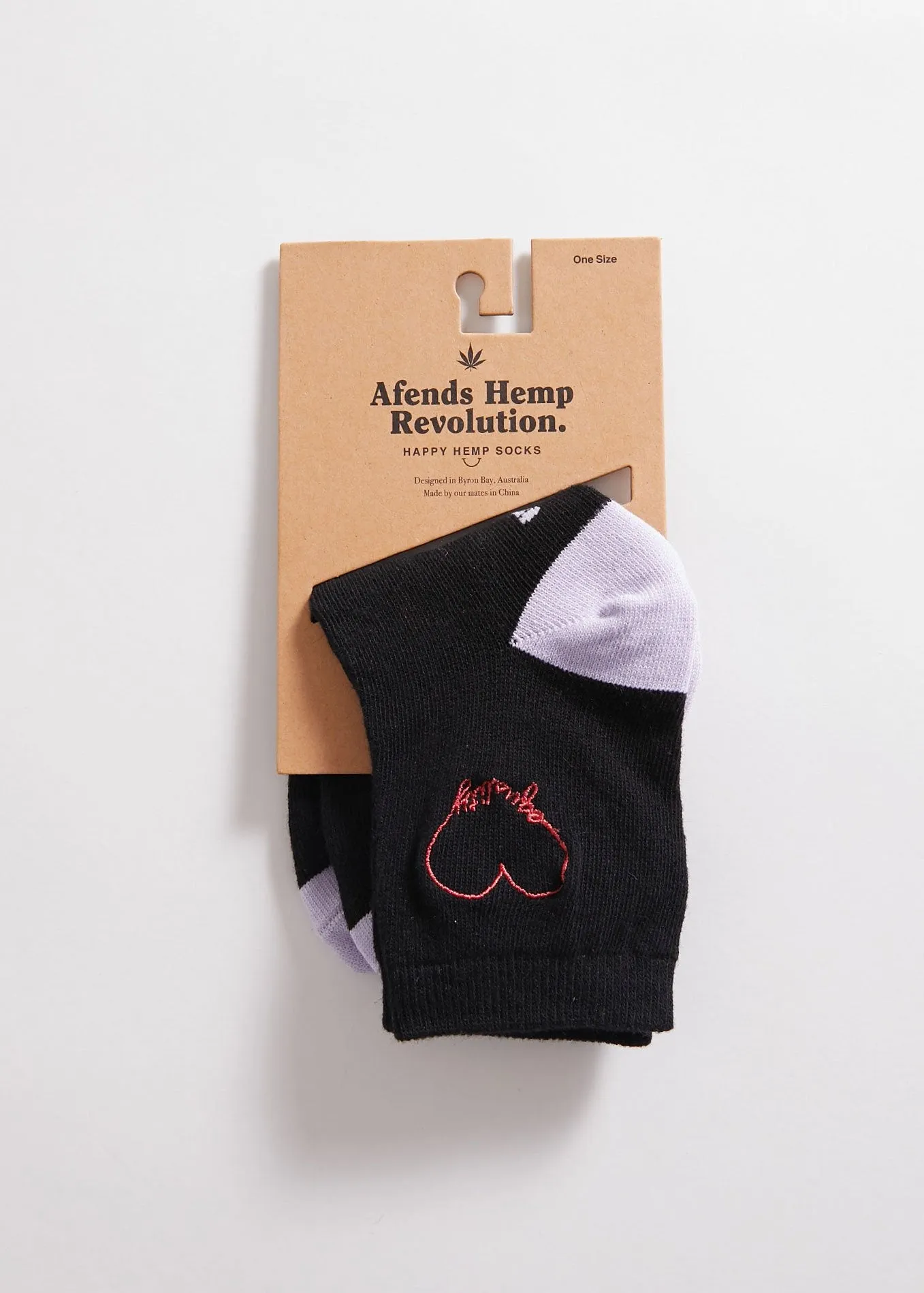 Afends Unisex Equality - Hemp Socks One Pack - Black