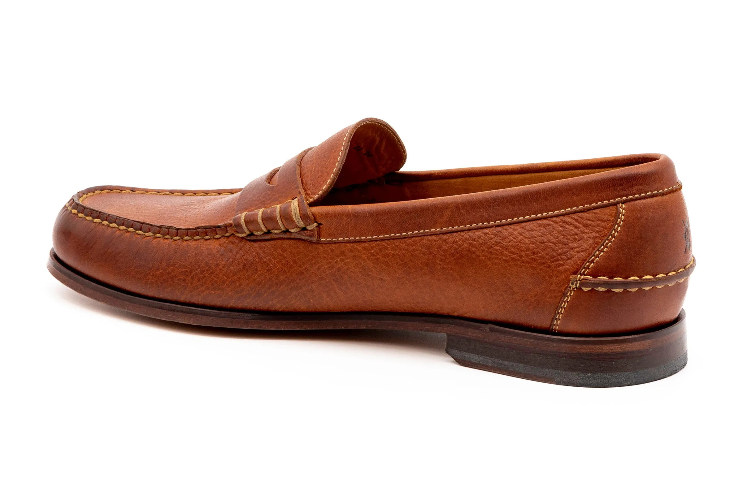 All American Saddle Leather Penny Loafers - Chestnut