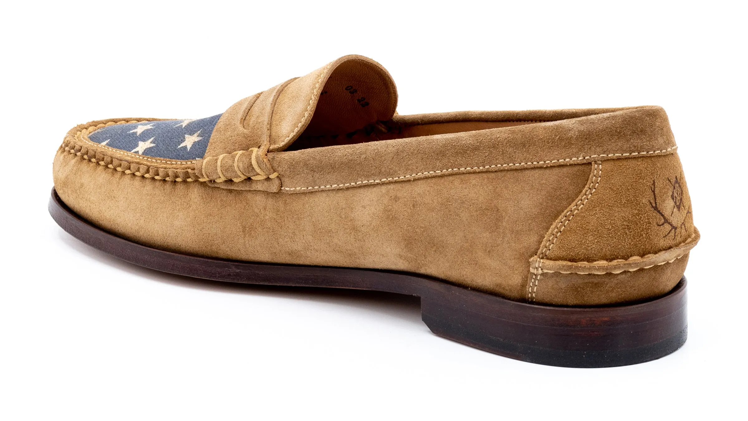 All American Suede Penny Loafers - Khaki