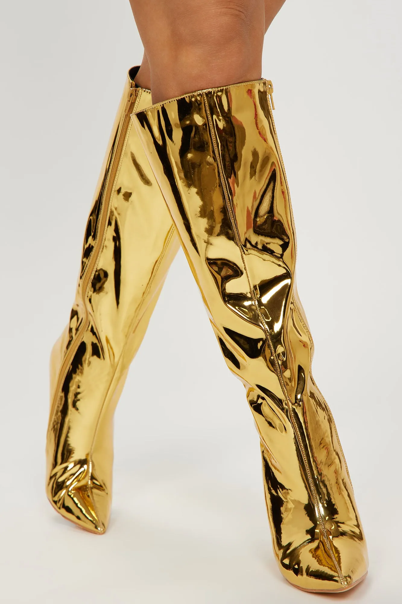 Analia Wedge Boots - Gold