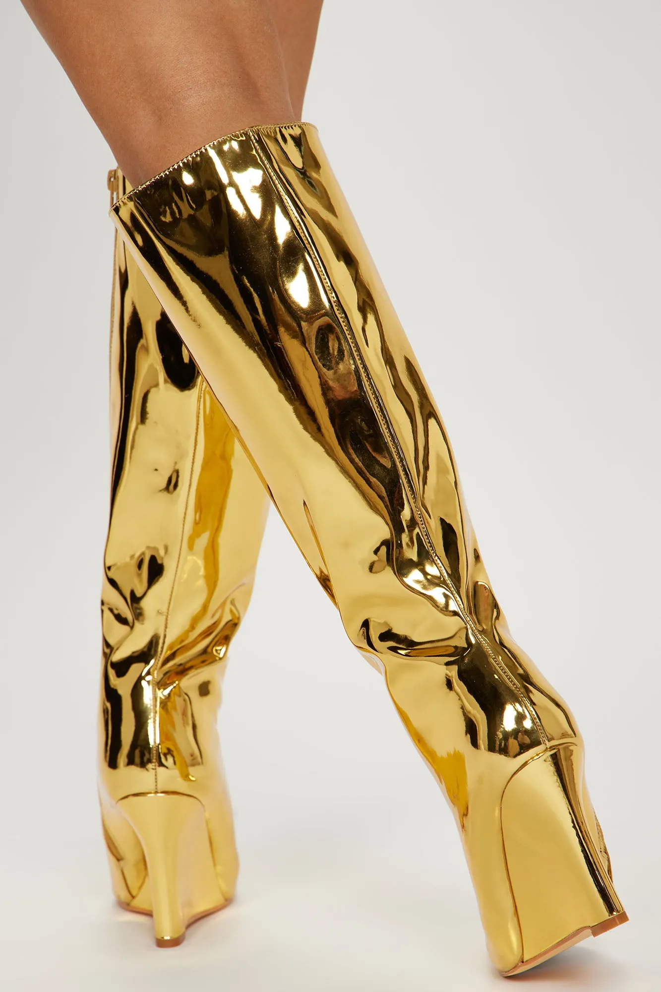 Analia Wedge Boots - Gold