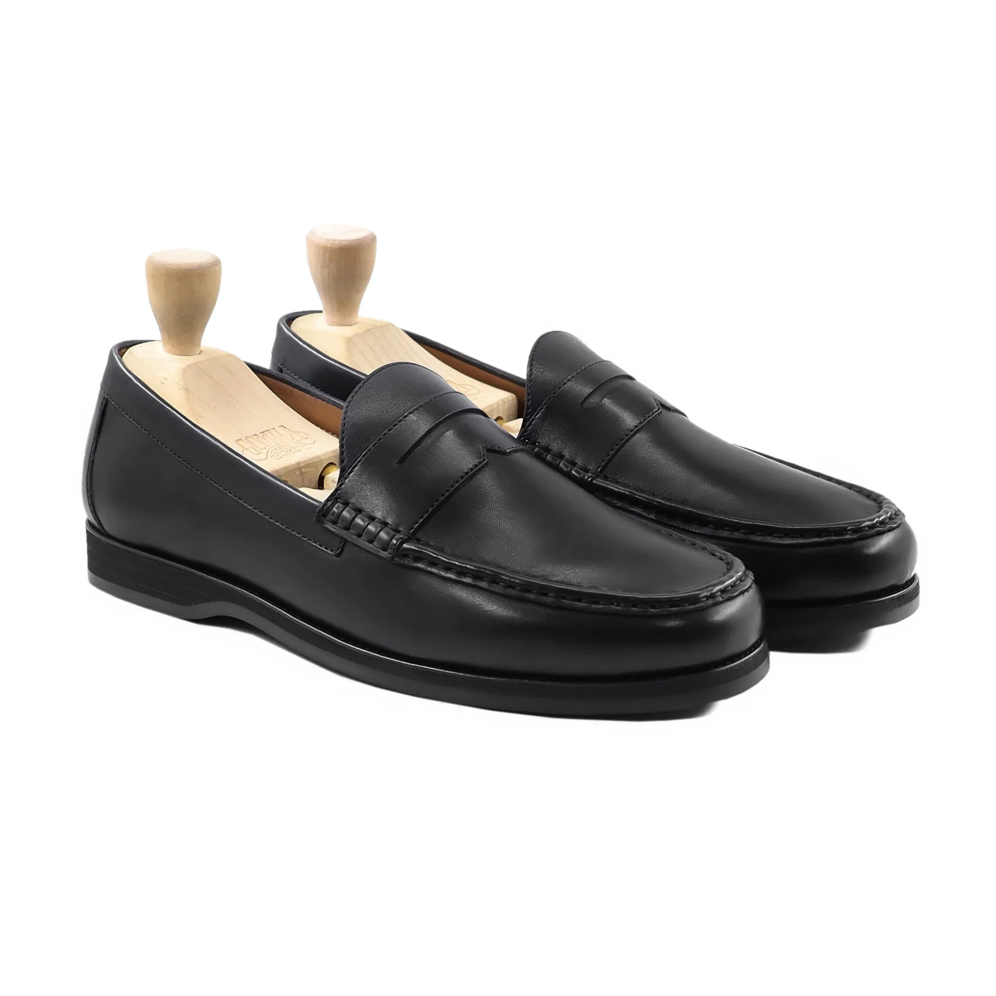 Arnie - Men's Black Calf Leather Loafer