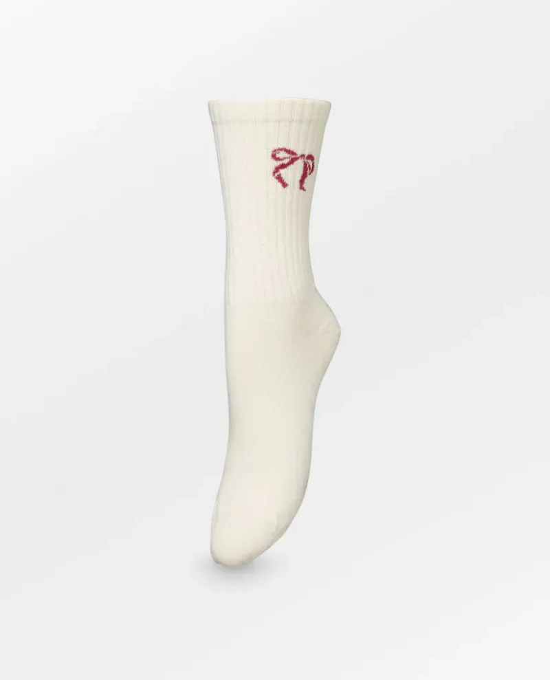 Beck Sondergaard Bow Cotta Birch White Socks