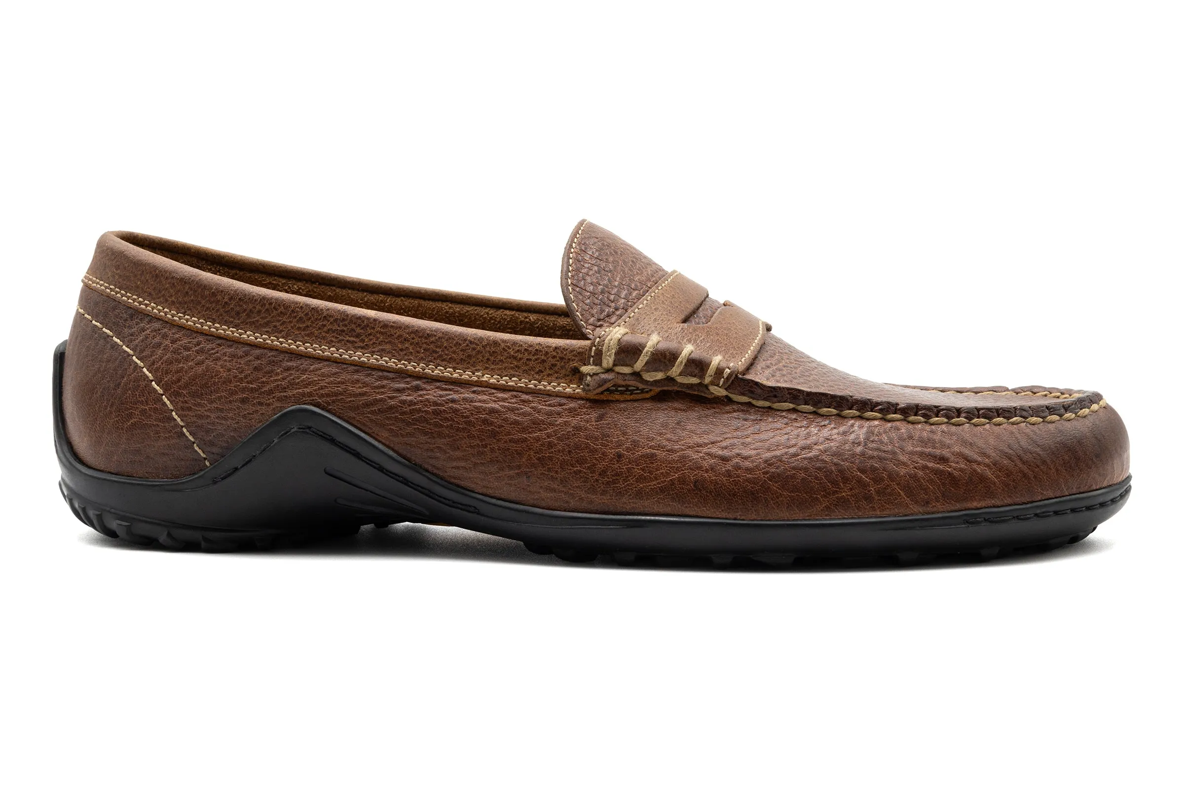 Bill American Bison Penny Loafers - Chestnut