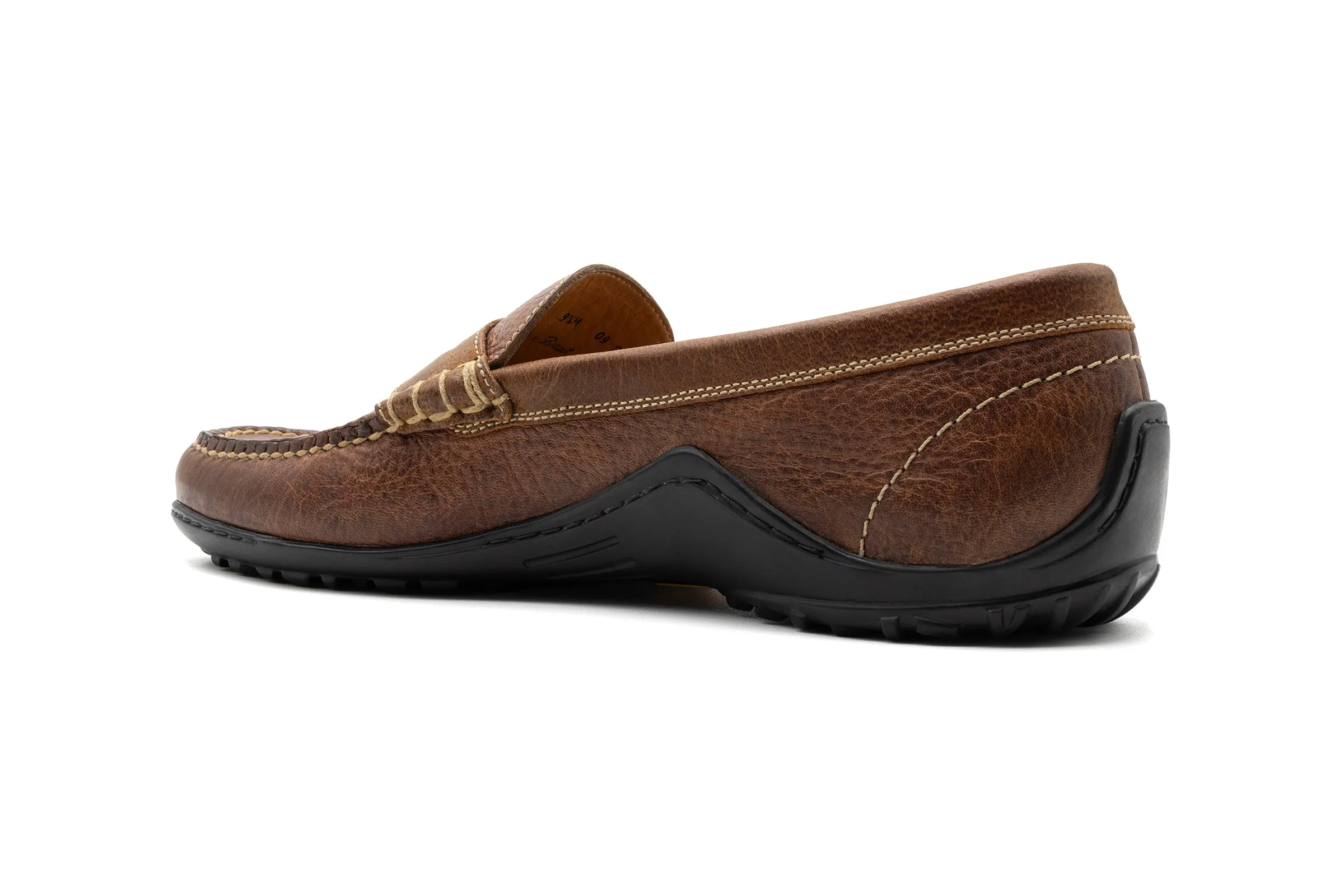 Bill American Bison Penny Loafers - Chestnut