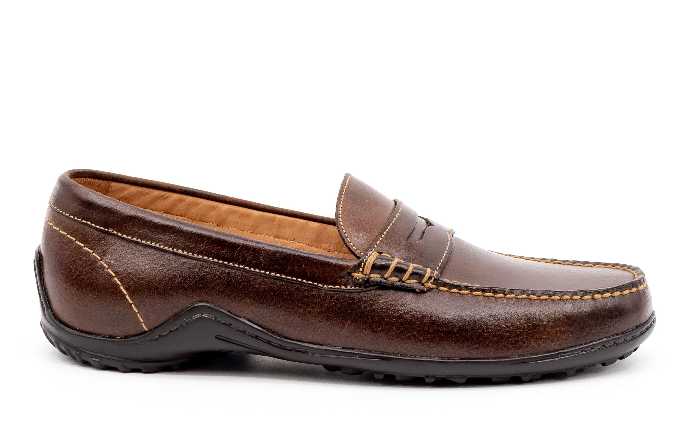 Bill Water Buffalo Penny Loafers - Walnut