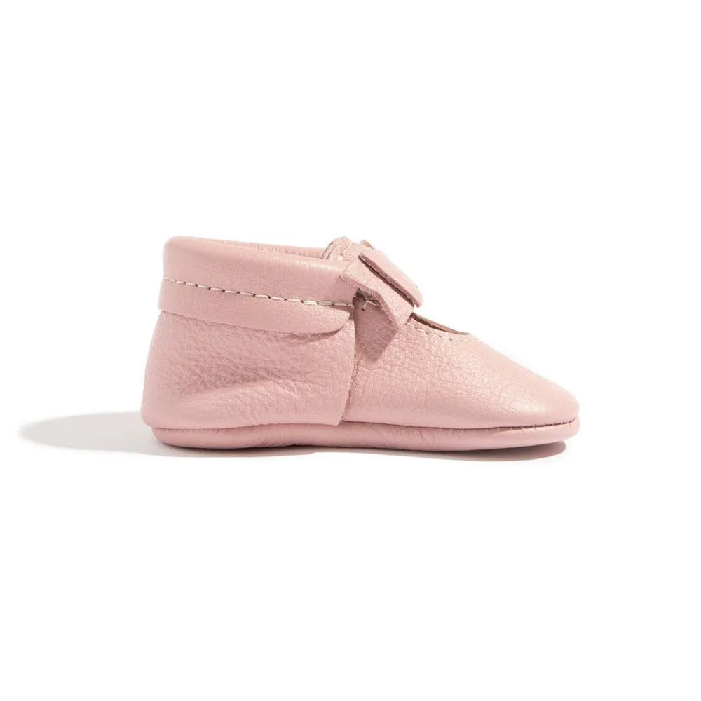 Blush Ballet Flat Bow Baby Shoe