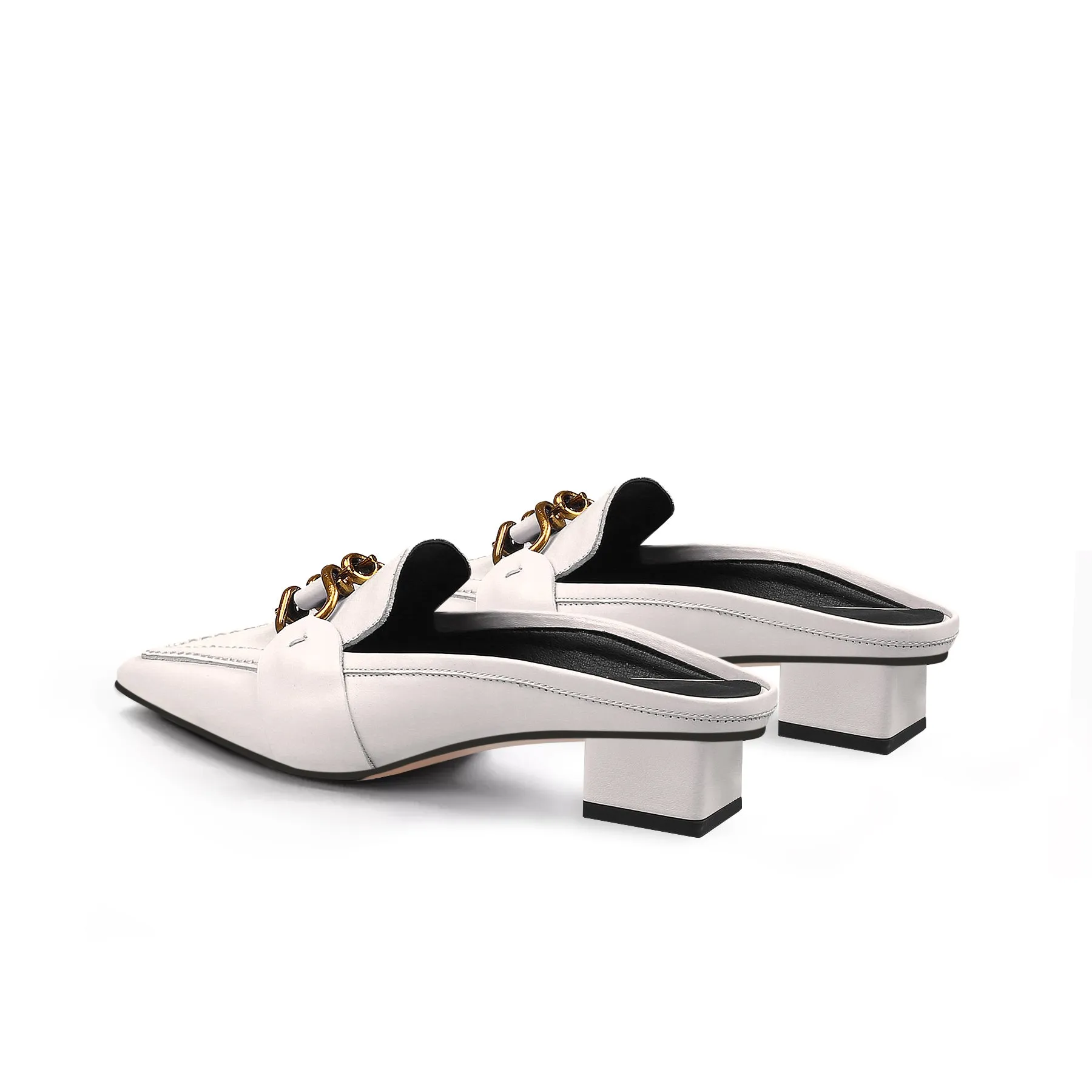 Classic Chain Slip-On Mules