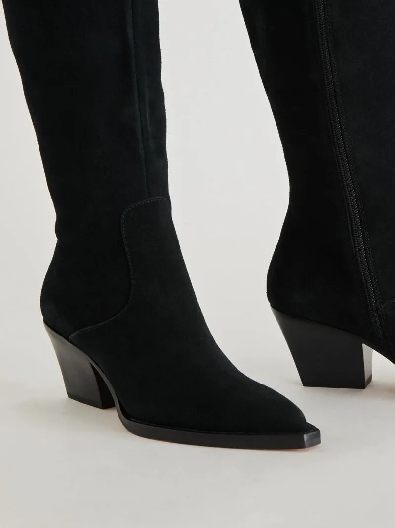 Dolce Vita Raj Long Boots - Onyx Suede