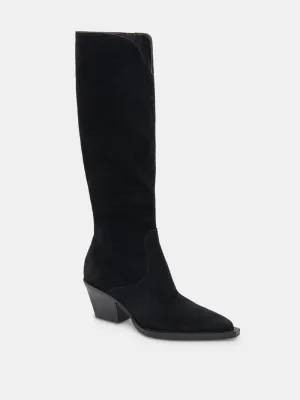 Dolce Vita Raj Long Boots - Onyx Suede