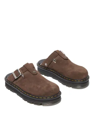 Dr. Martens Zebzag Warmlined Suede Brown Mule