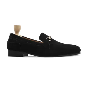 Feldkirch - Men's Black Kid Suede Loafer