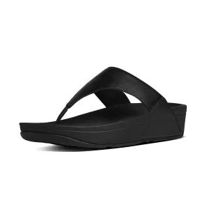 FitFlop Womens LuLu Leather Toepost Black