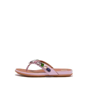 GRACIE JEWEL-DELUXE LEATHER FLIP-FLOPS