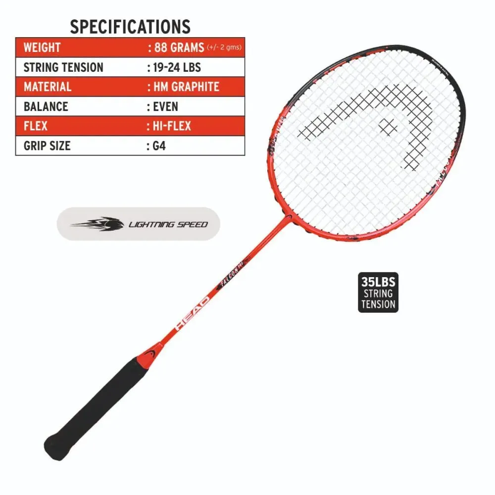 HEAD Falcon Pro Badminton Racquet   |   KIBI Sports