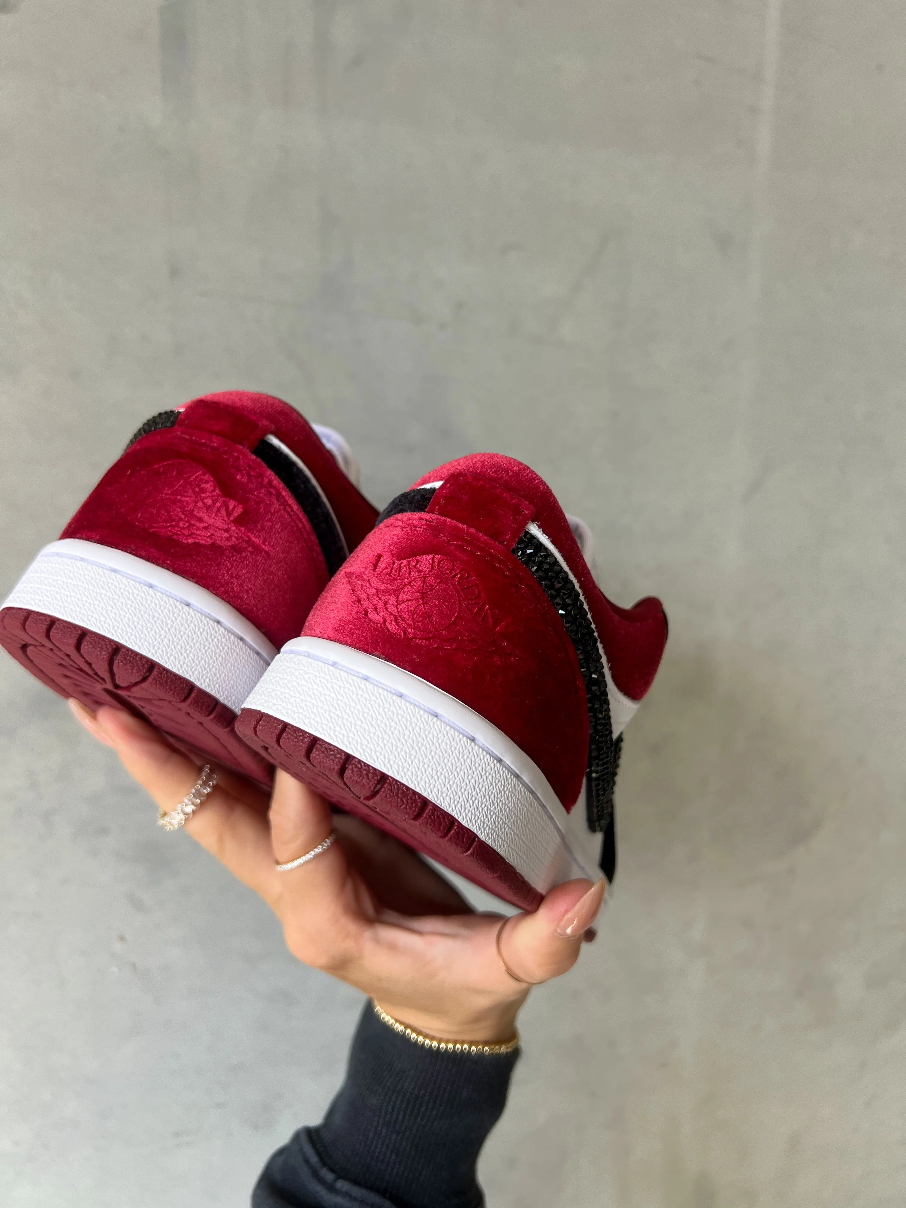 Holiday Edition Velvet Swarovski Women’s Air Jordan 1 Low Shoes