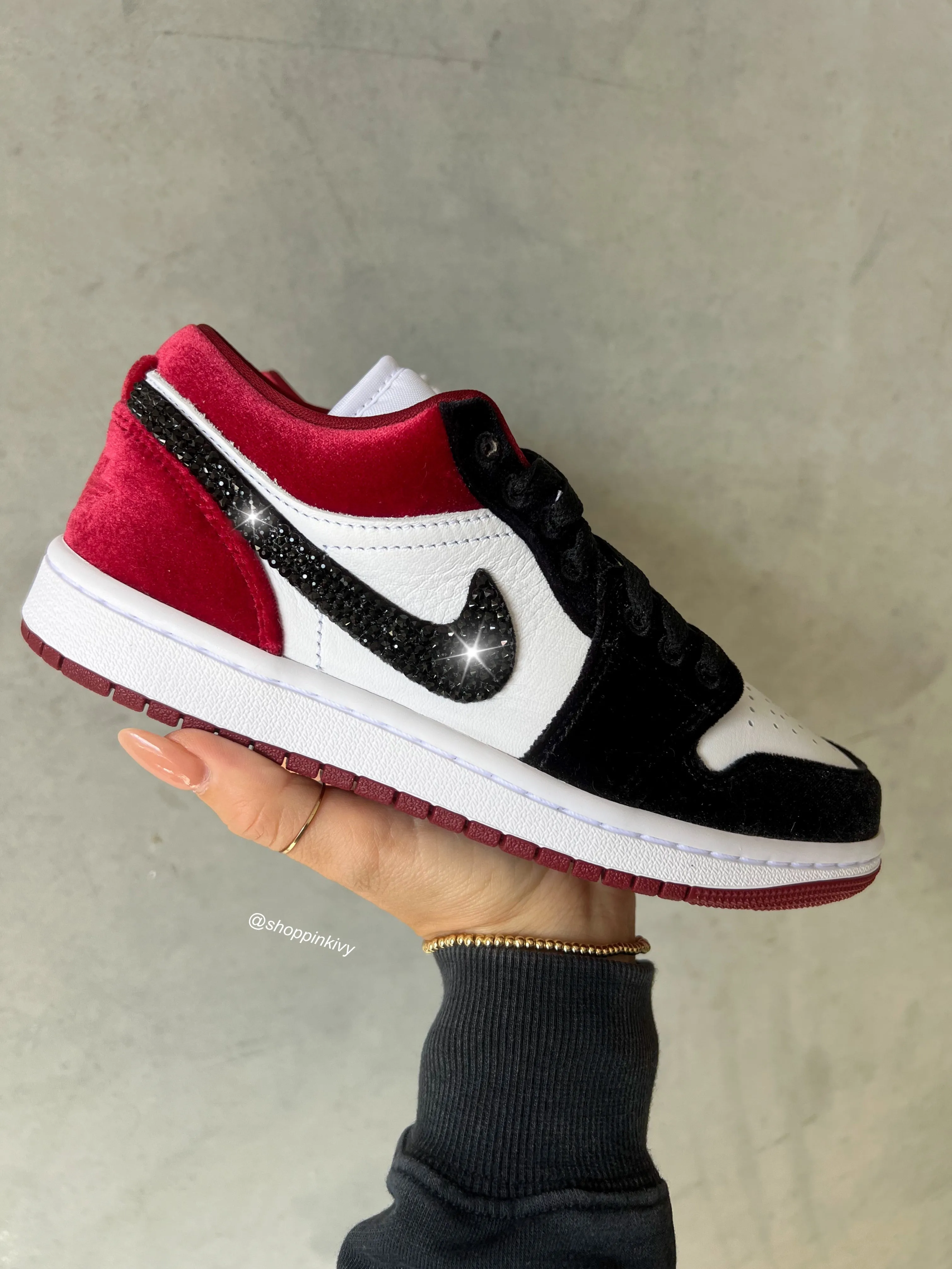 Holiday Edition Velvet Swarovski Women’s Air Jordan 1 Low Shoes