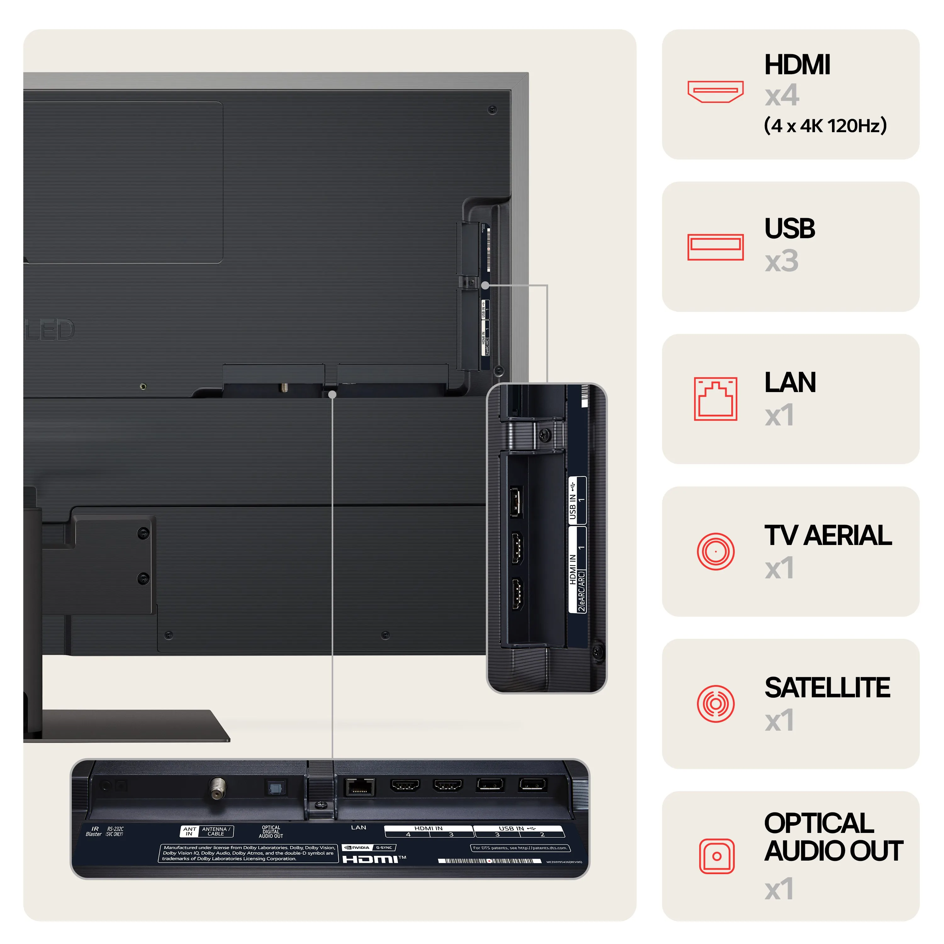 LG OLED55G46LS 55 Inch G4 4K Ultra HD HDR OLED EVO Smart TV 2024