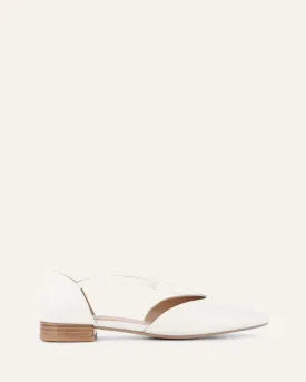 LOUIE DRESS FLATS OFF WHITE LEATHER