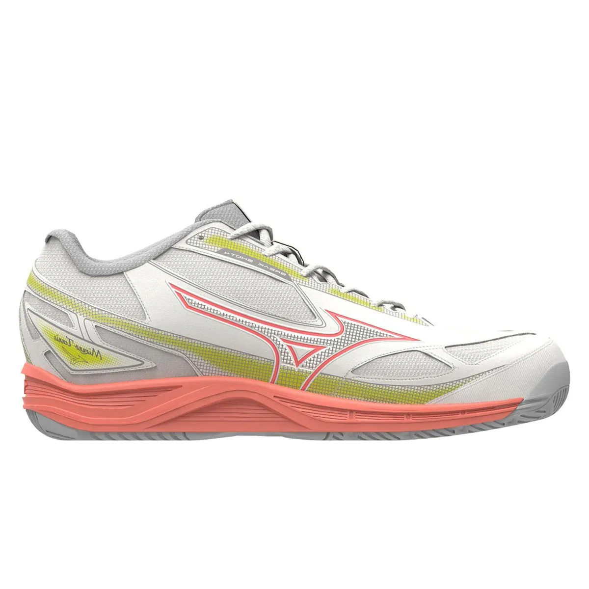 Mizuno Break Shot 4 All Court Womens | Snowwhite/neon Flame/ghost