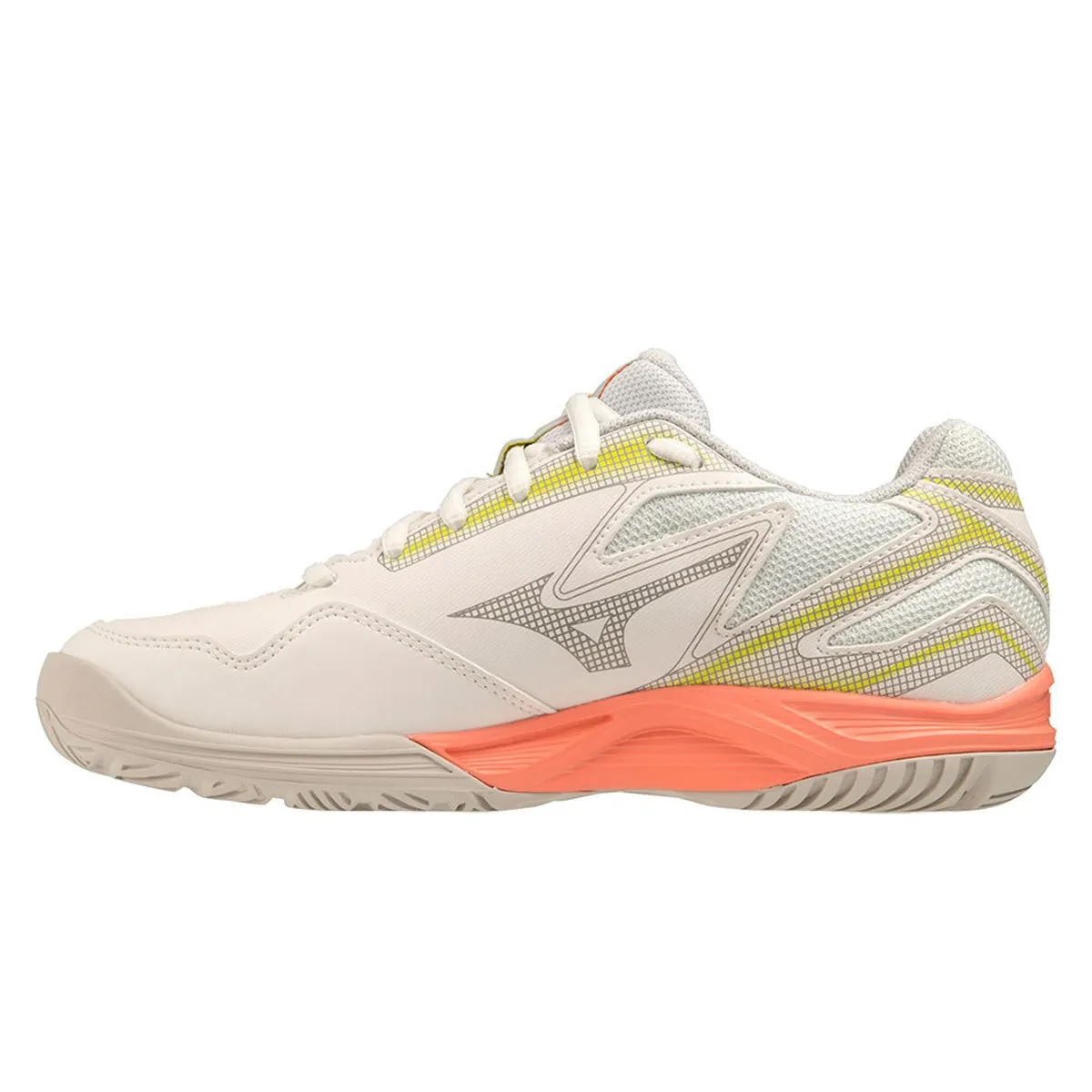 Mizuno Break Shot 4 All Court Womens | Snowwhite/neon Flame/ghost