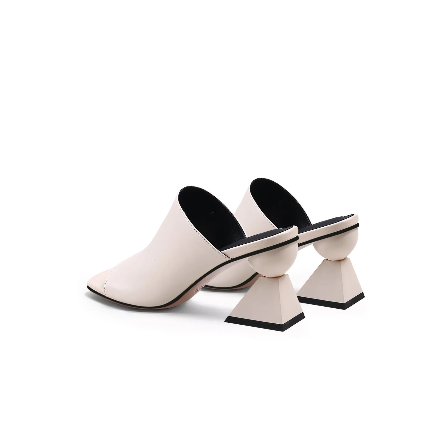 Open Toe Wide Strap Mules