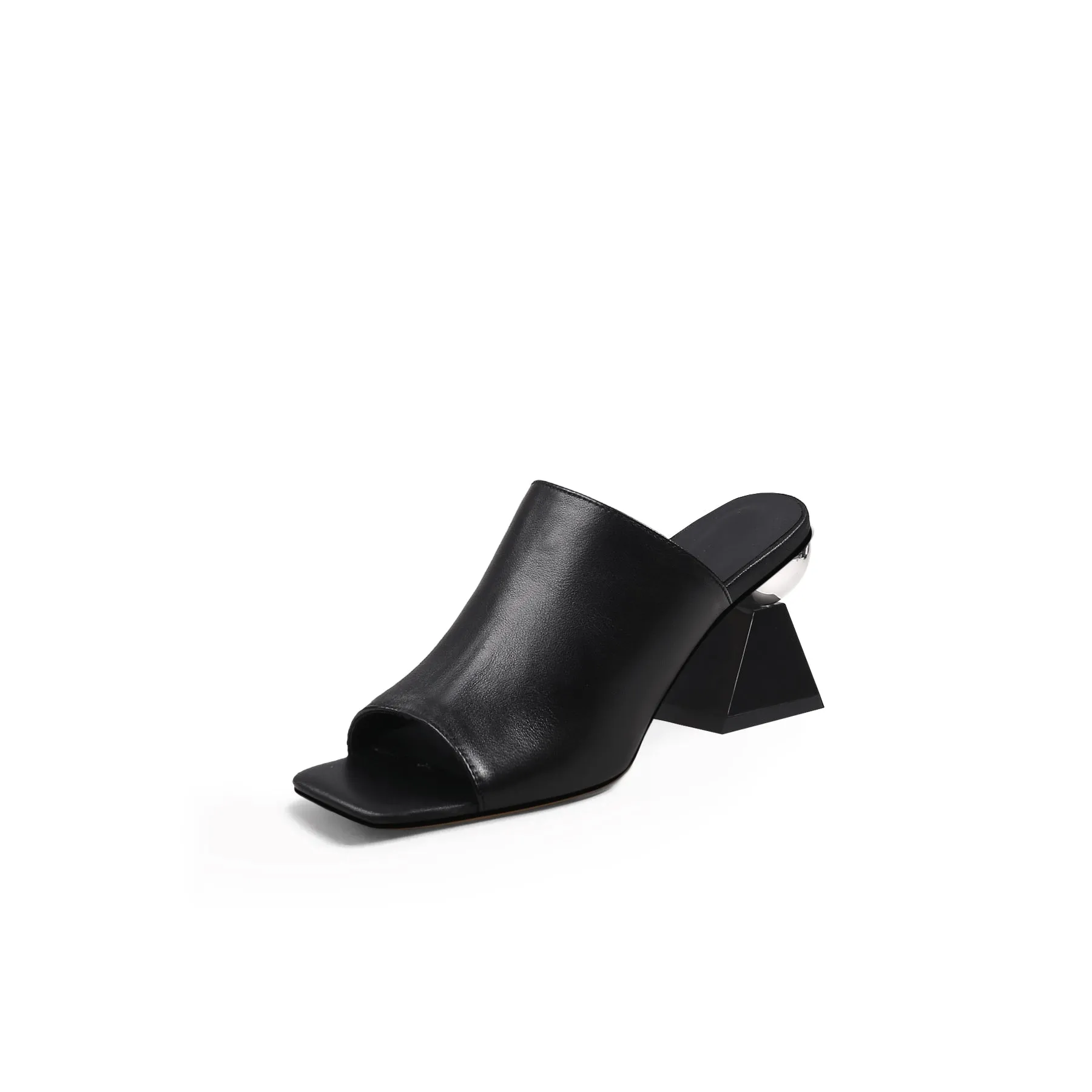 Open Toe Wide Strap Mules