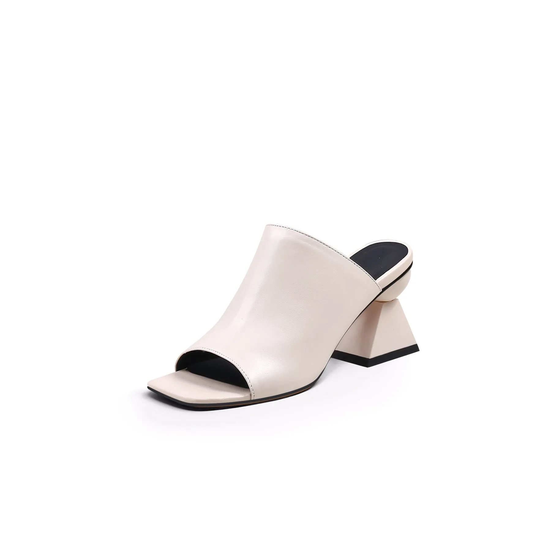 Open Toe Wide Strap Mules