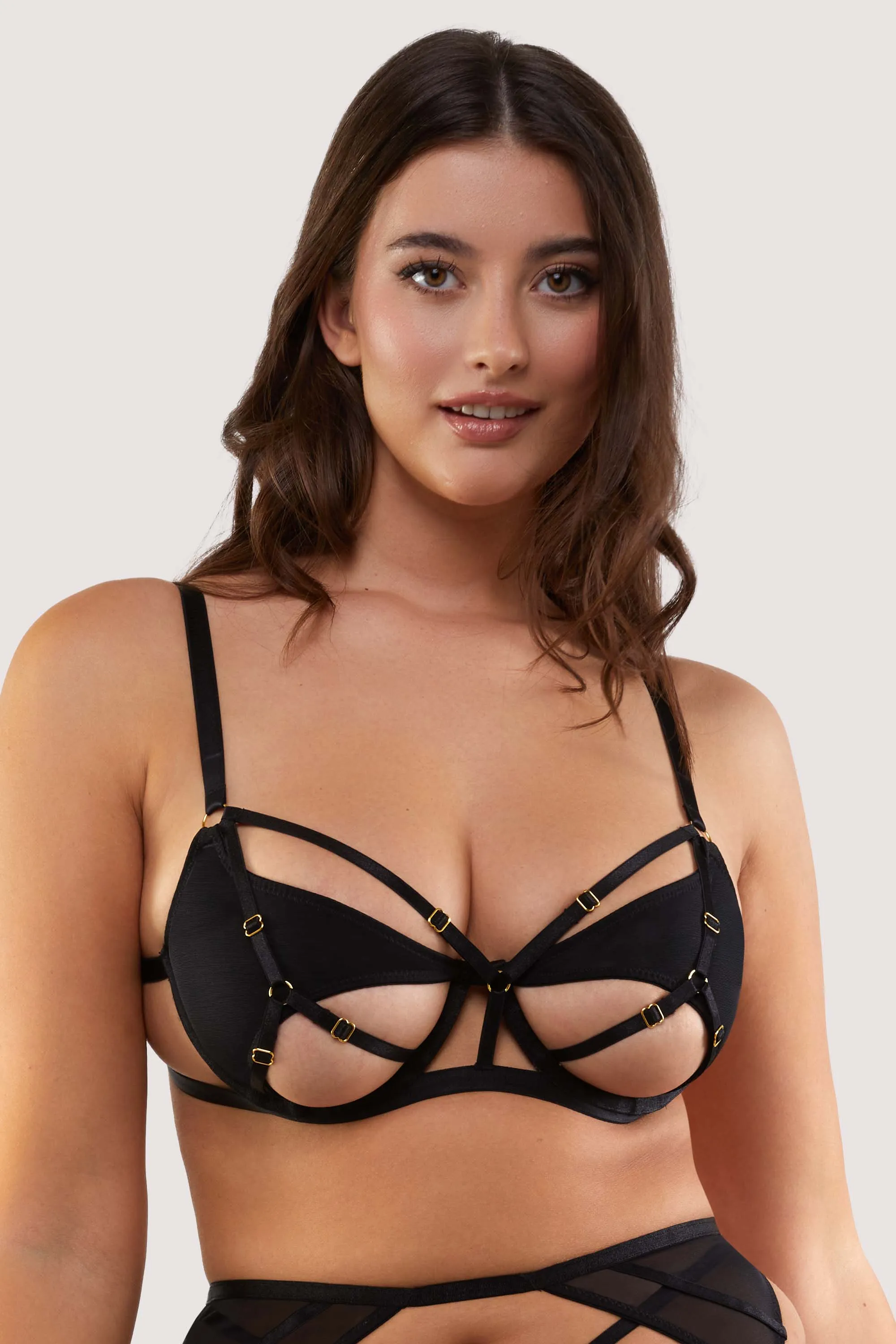 Penny Black Multi Strap Cut Out Mesh Set