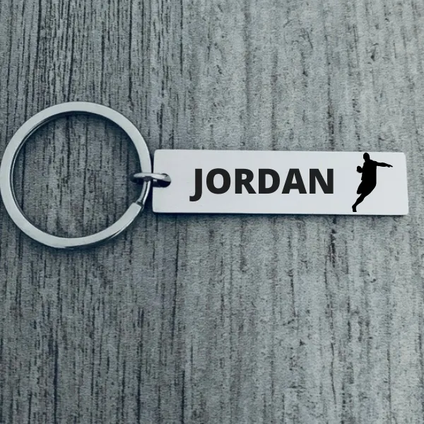 Personalized Track And Field Discus Keychain