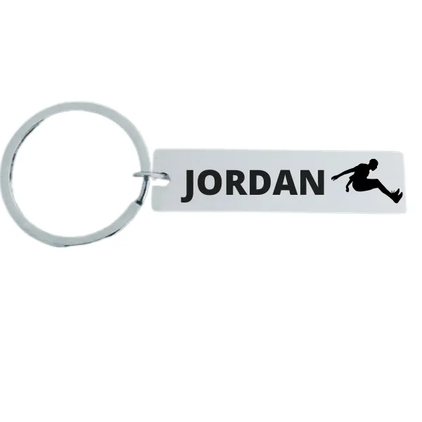 Personalized Track And Field Long Jump Keychain