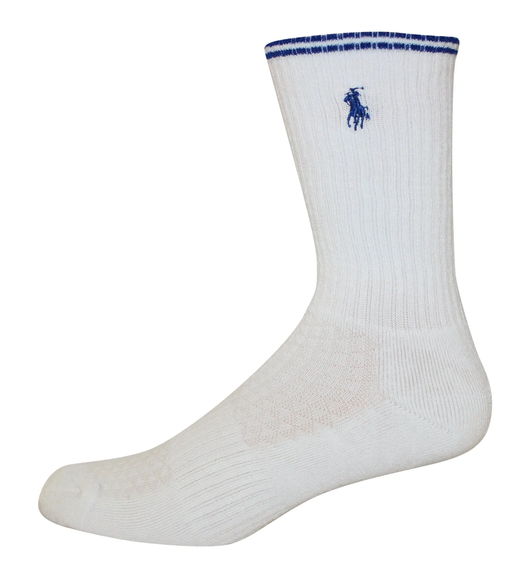 Polo Ralph Lauren Men's 6-Pack Athletic Royal Texture Crew Sock