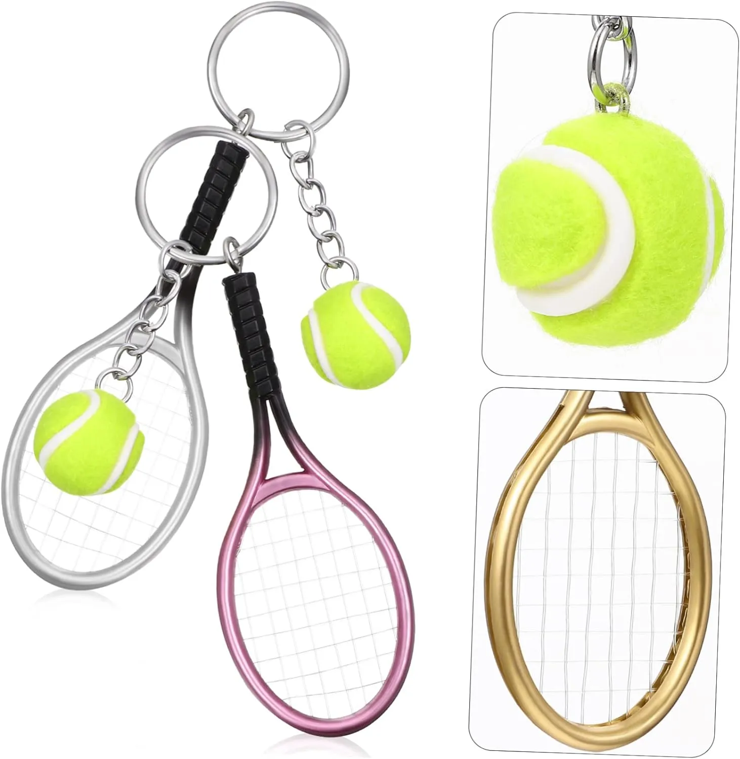 Premium Metal Tennis Keychain | RED | Perfect Gift for Tennis Lovers