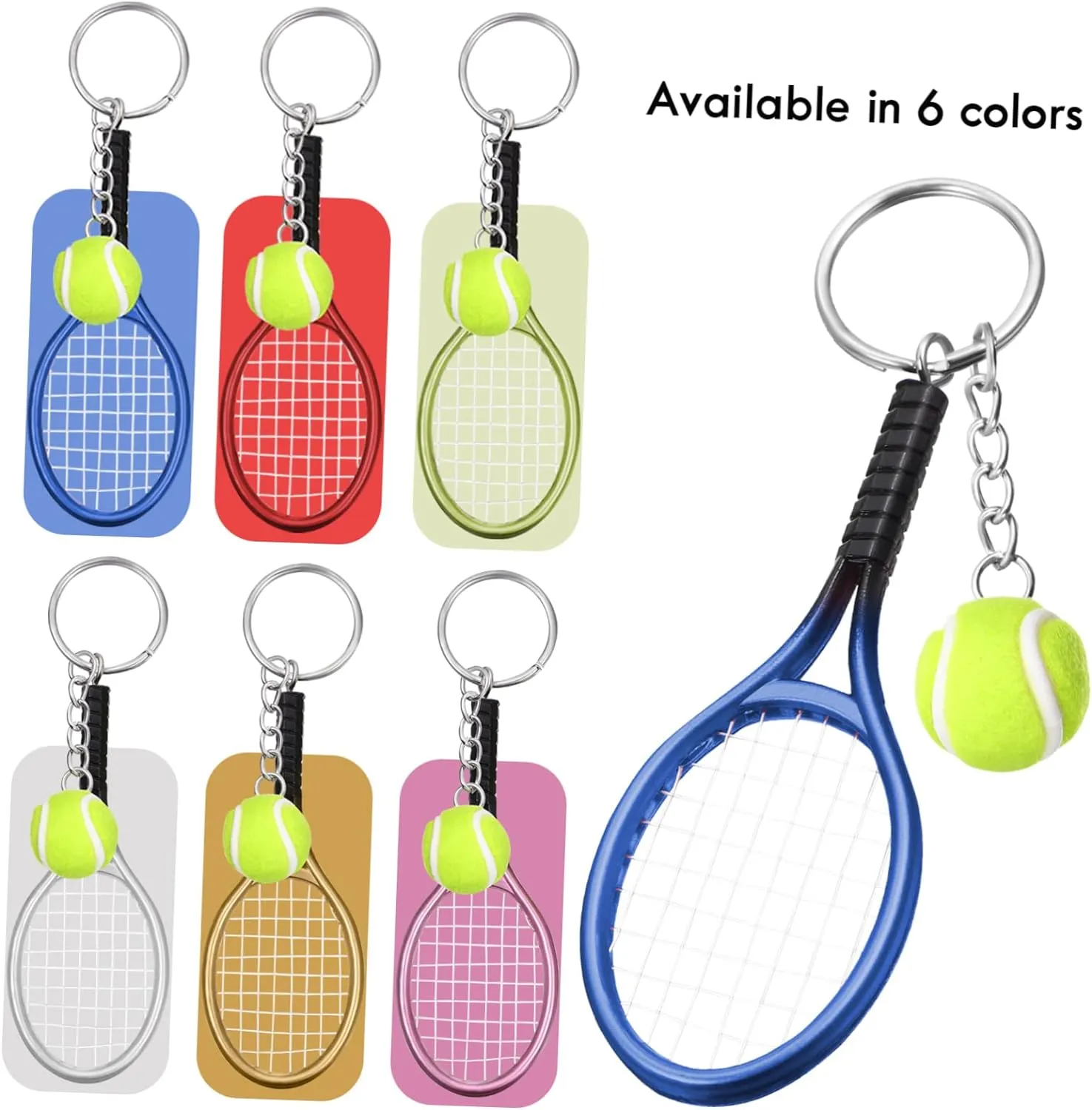 Premium Metal Tennis Keychain | RED | Perfect Gift for Tennis Lovers