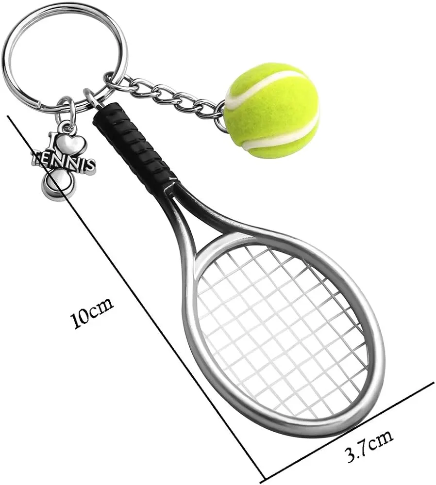 Premium Metal Tennis Keychain | RED | Perfect Gift for Tennis Lovers