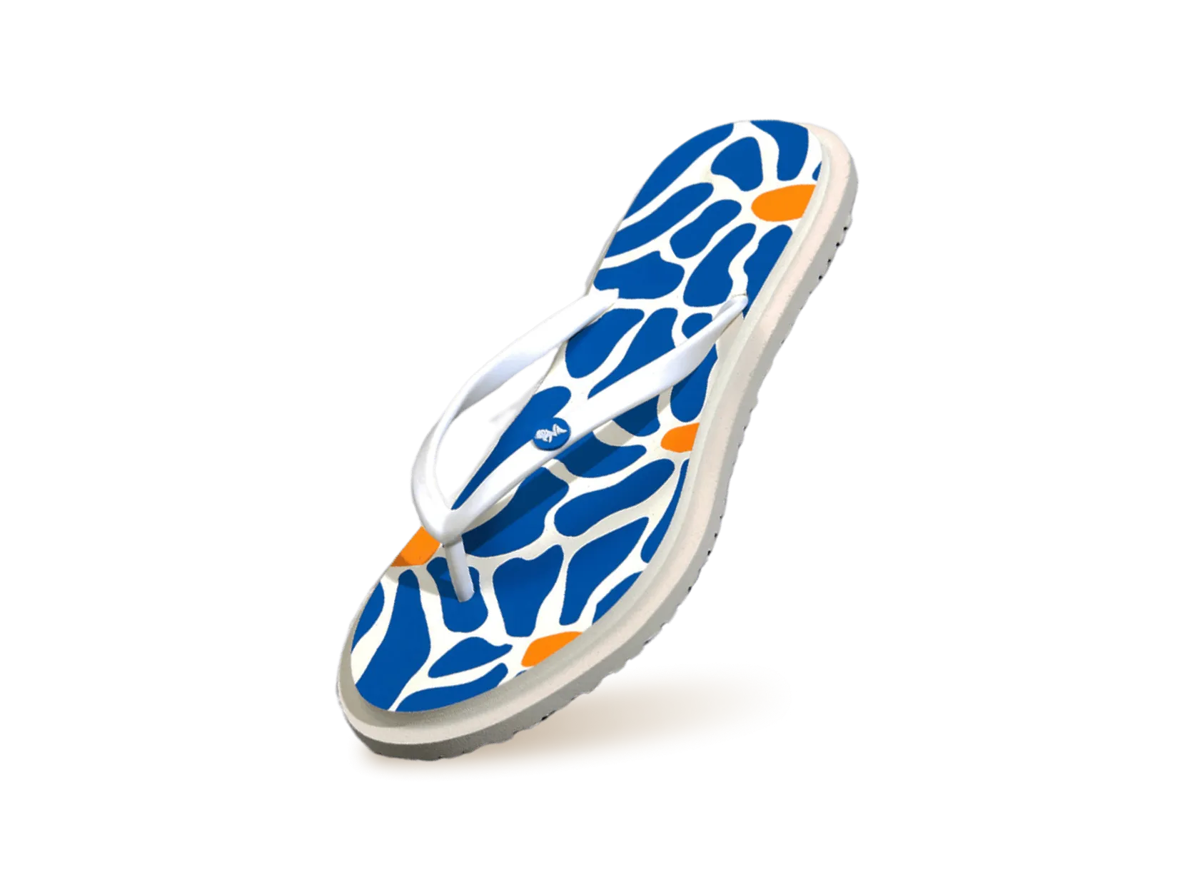 Printed Flip Flops : Blue