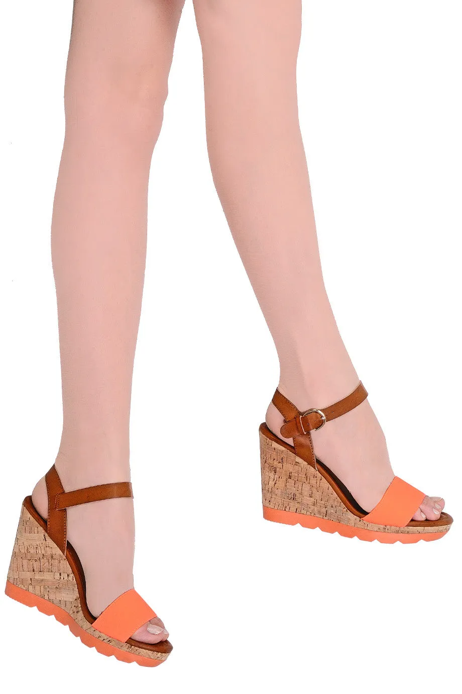 RASCAL HEDDIE Neon Orange Wedges