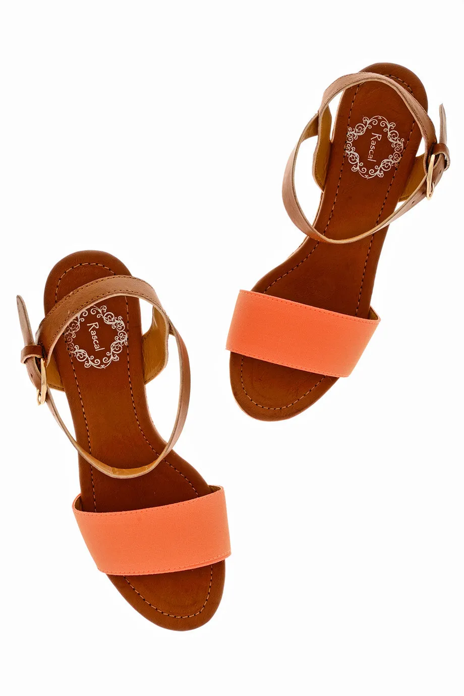 RASCAL HEDDIE Neon Orange Wedges