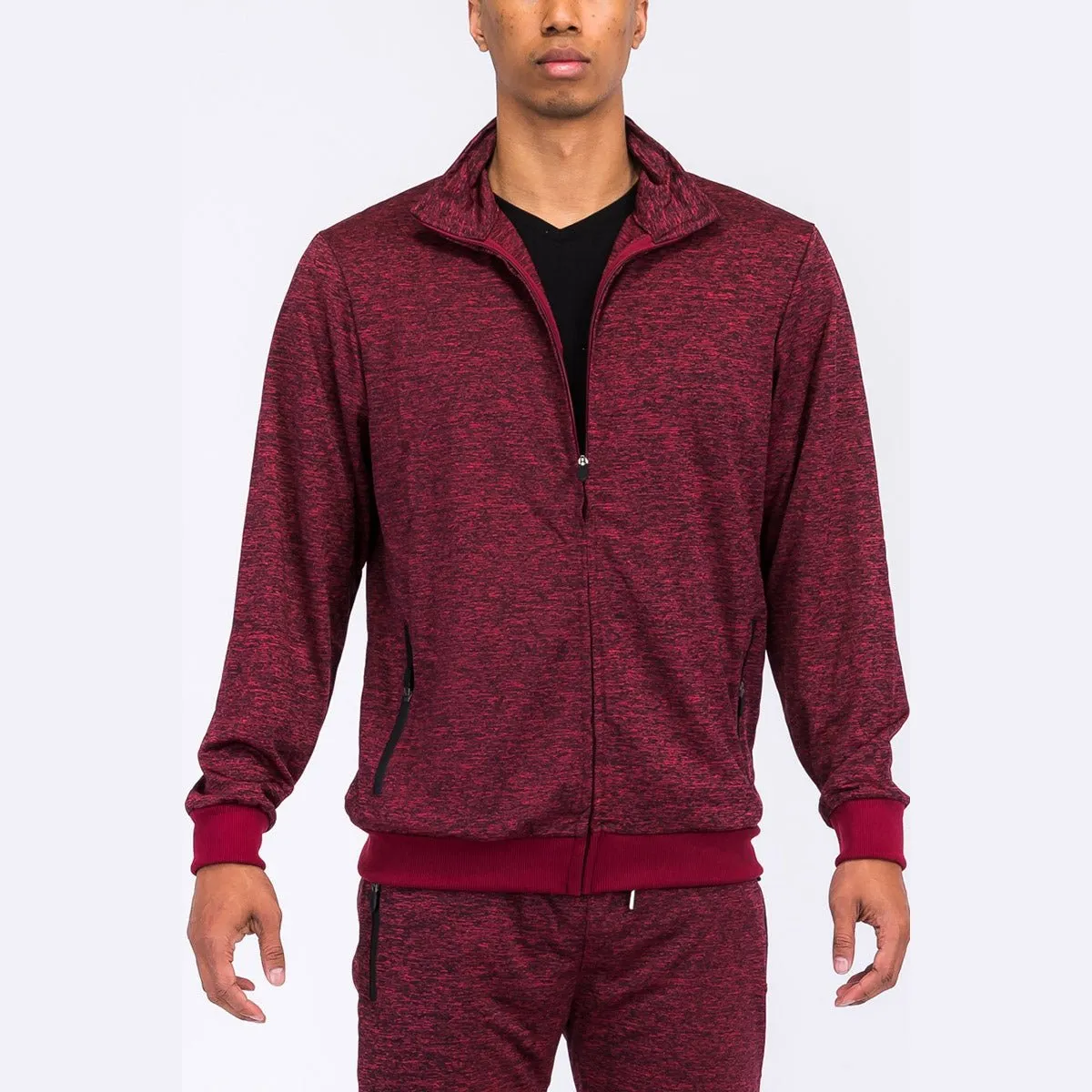 Red Marbled Lightweight Active Track Jacket