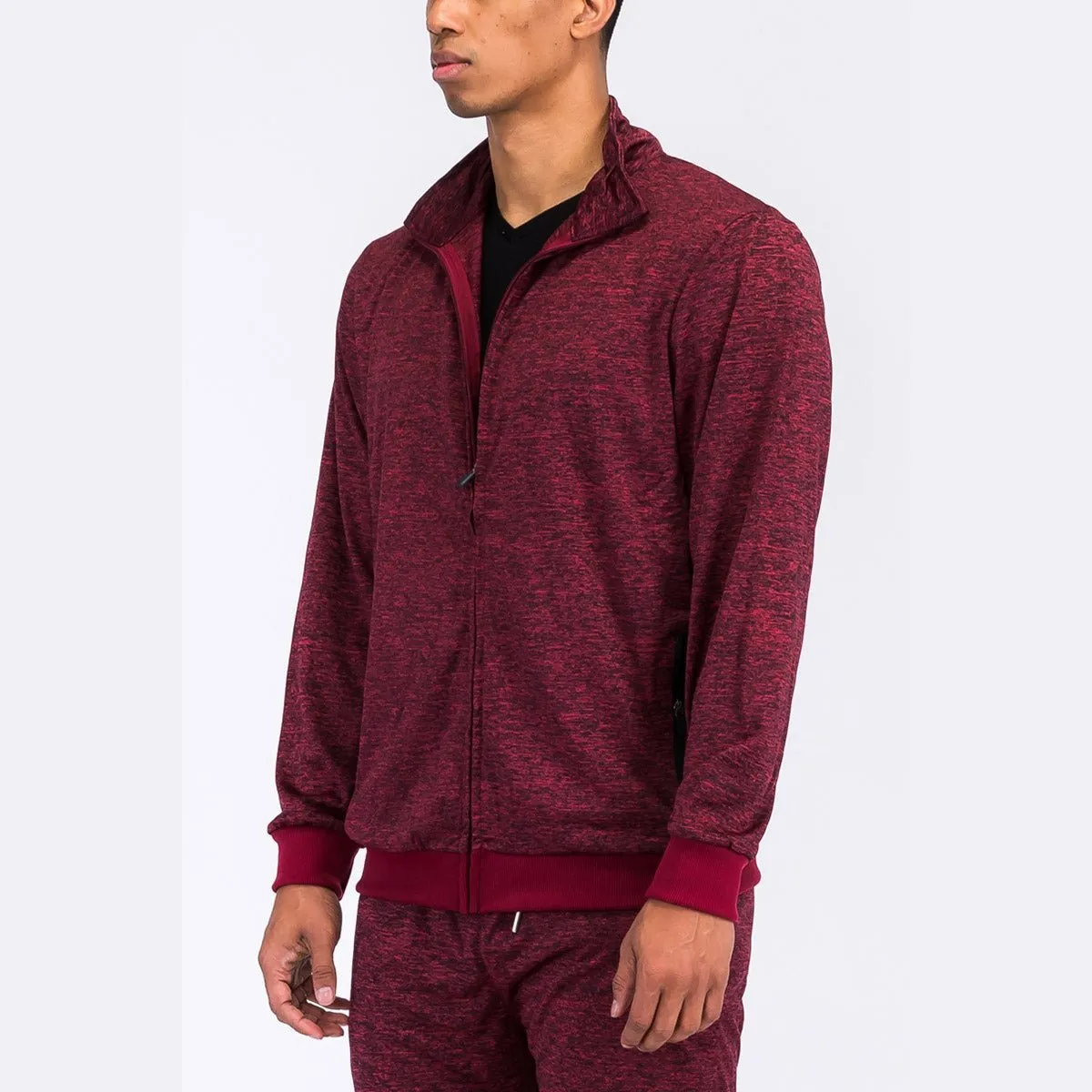 Red Marbled Lightweight Active Track Jacket