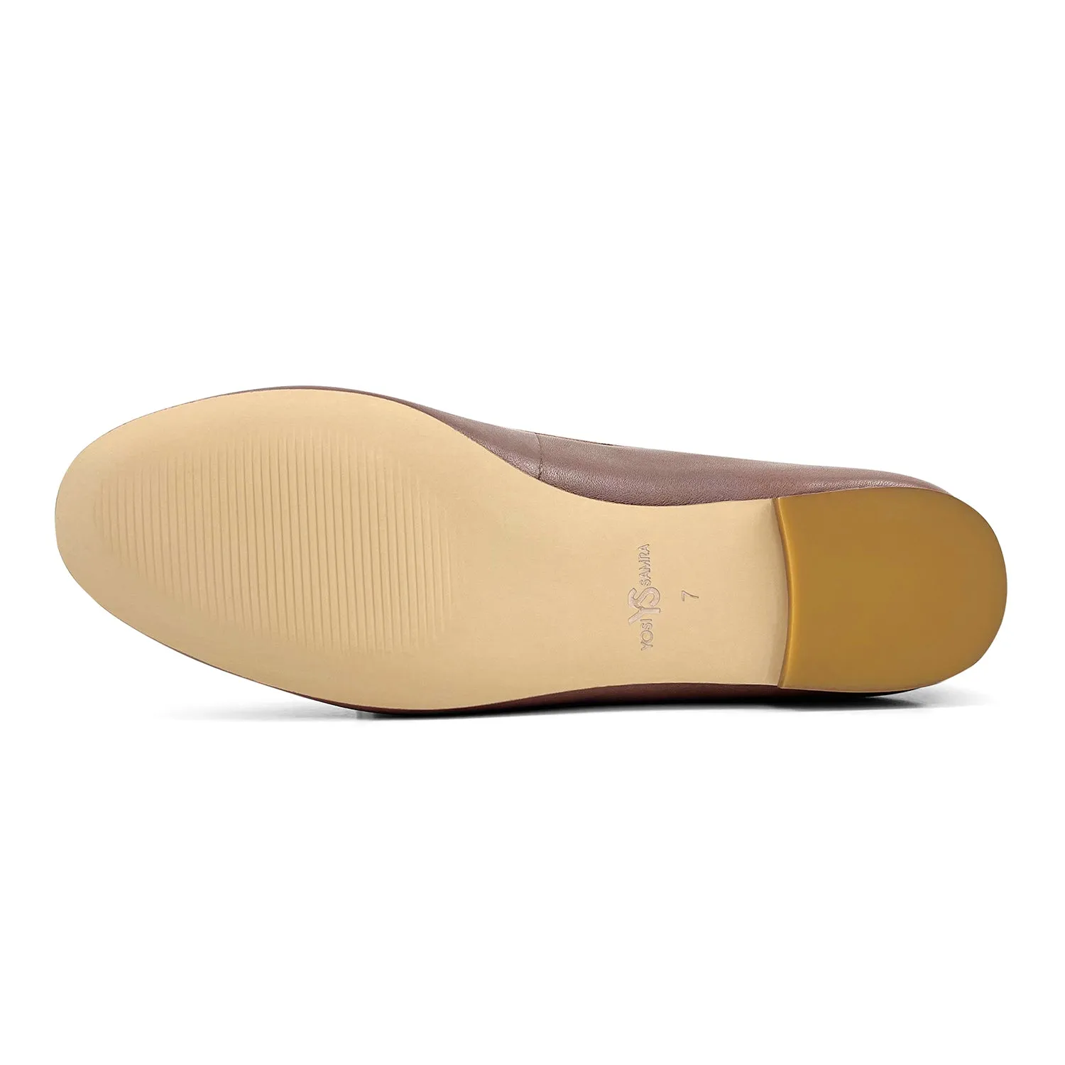 Sadie Ballet Flat in Brown Leather