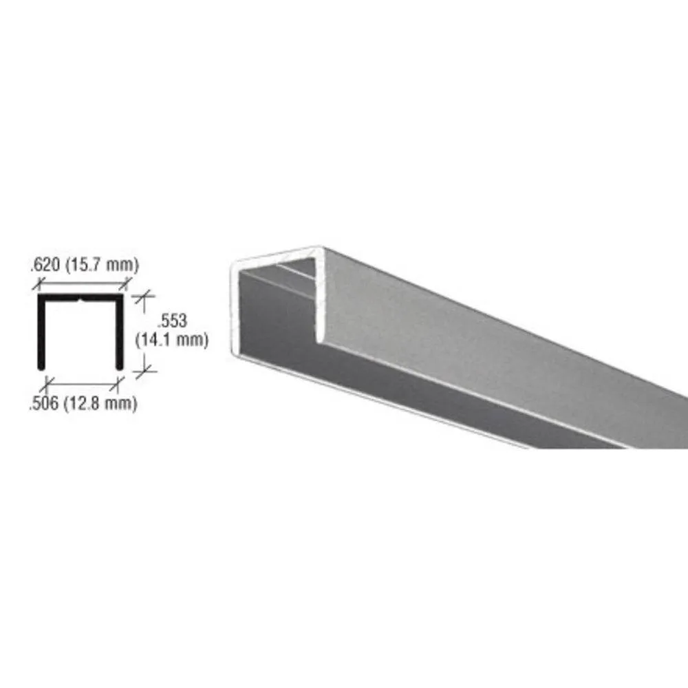 Showcase Satin Anodized Aluminum 1/2" U-Channel