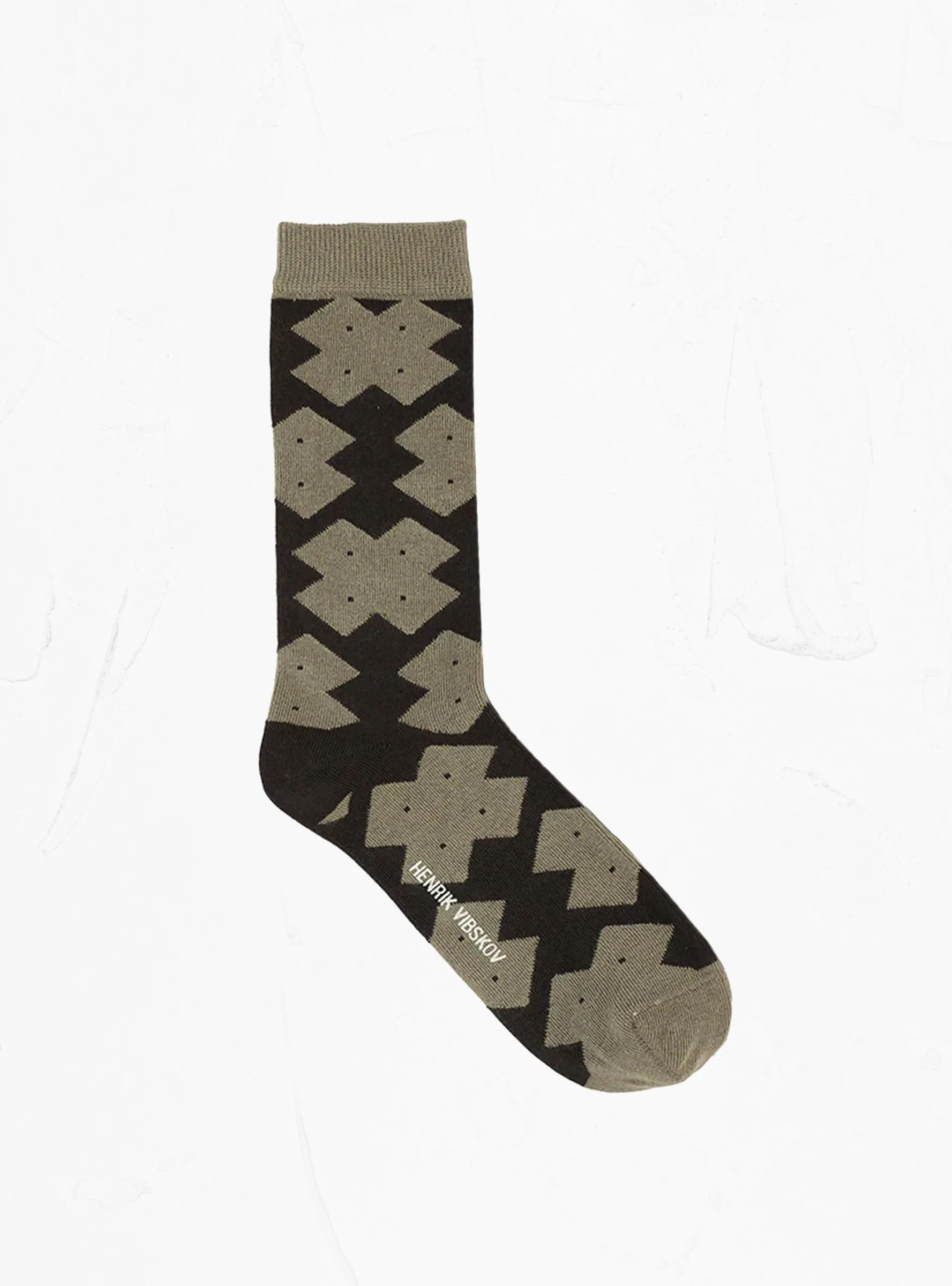 Solitaire Socks Femme Black Olive Cross