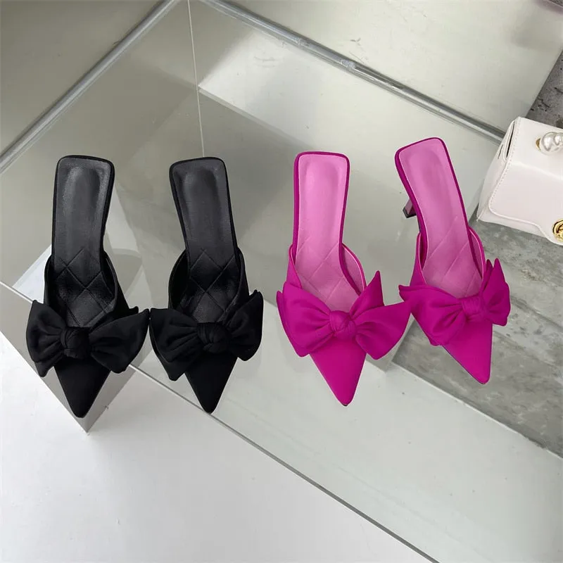 TEEK - Bow Knot Pointed Mules