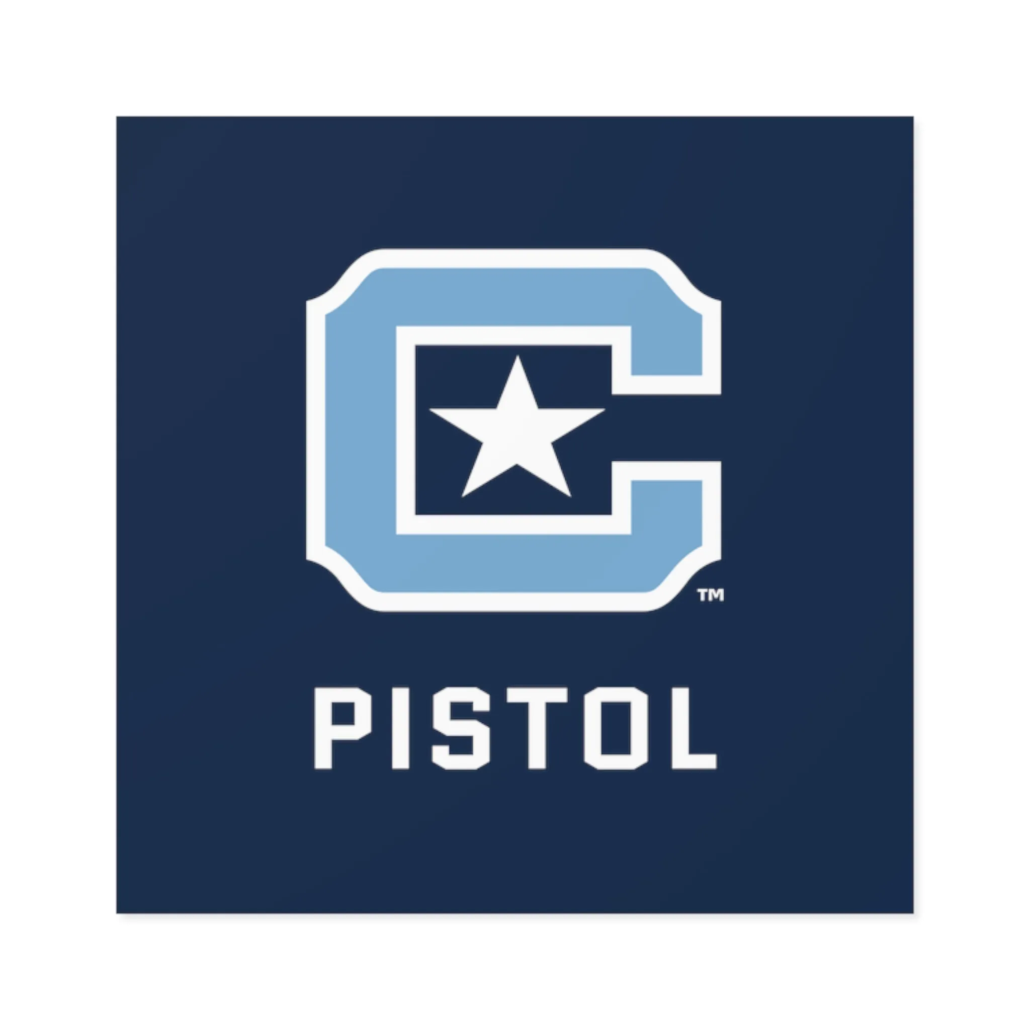 The Citadel, Sports Club, Pistol Square Stickers, Indoor\Outdoor