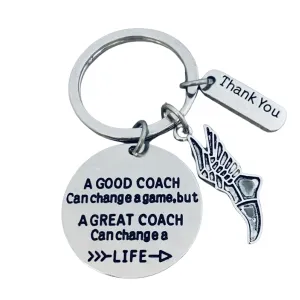 Track and Field Coach Keychain - Change a Life