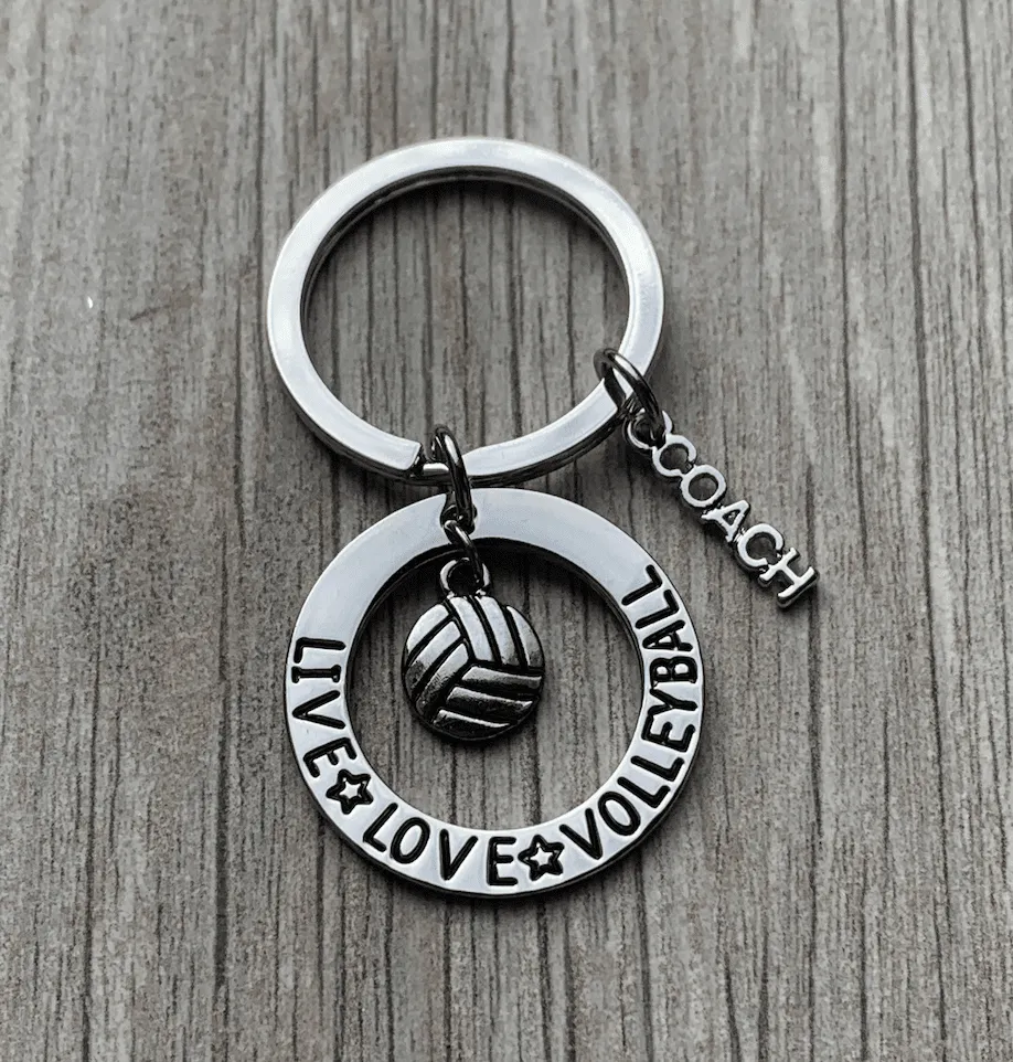 Volleyball Coach Keychain- Live Love Volleyball