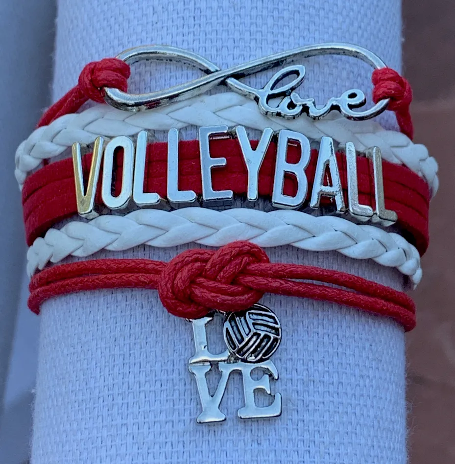 Volleyball Love Bracelet - Pick Your Team Colors