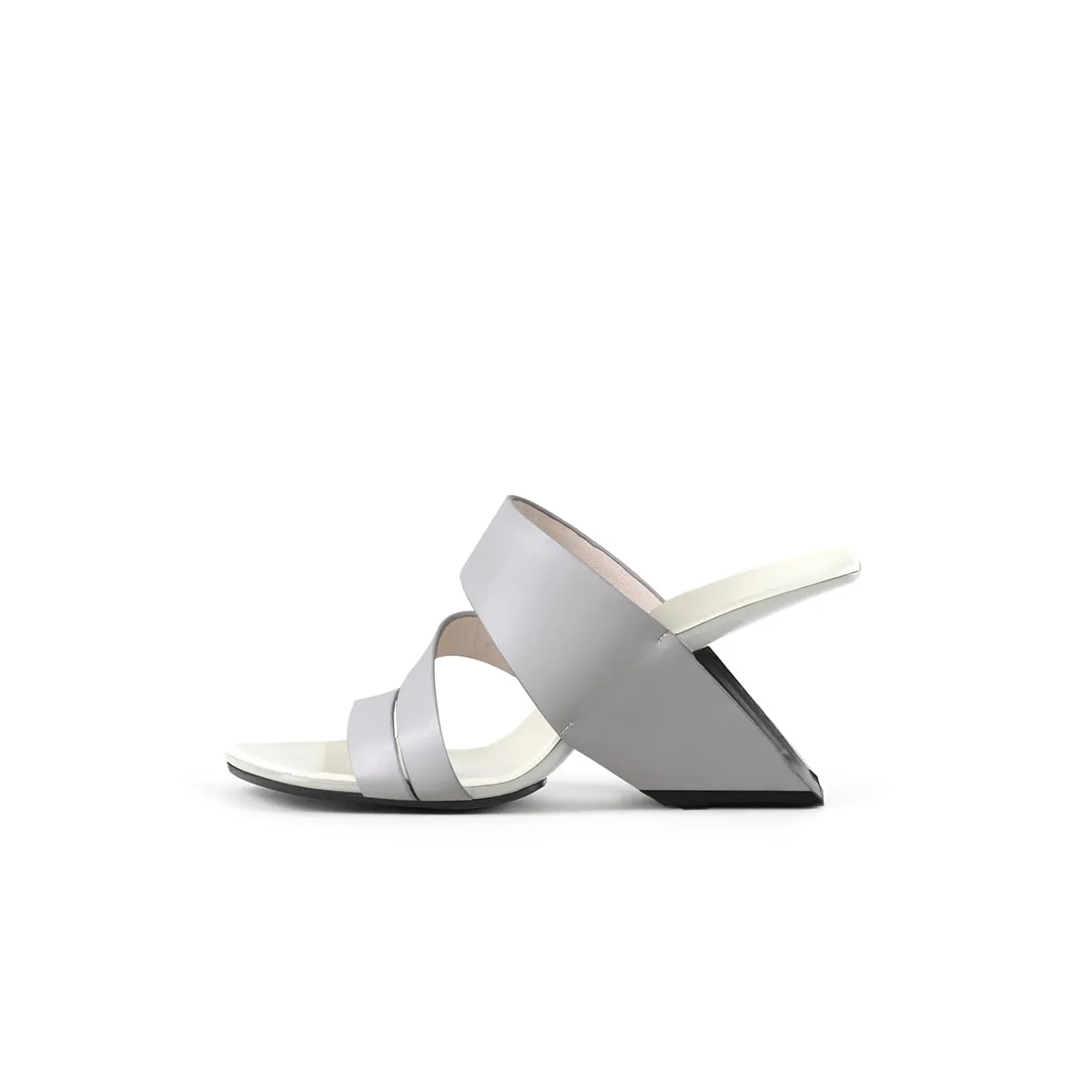 Wave Strap Heel-Less Mules