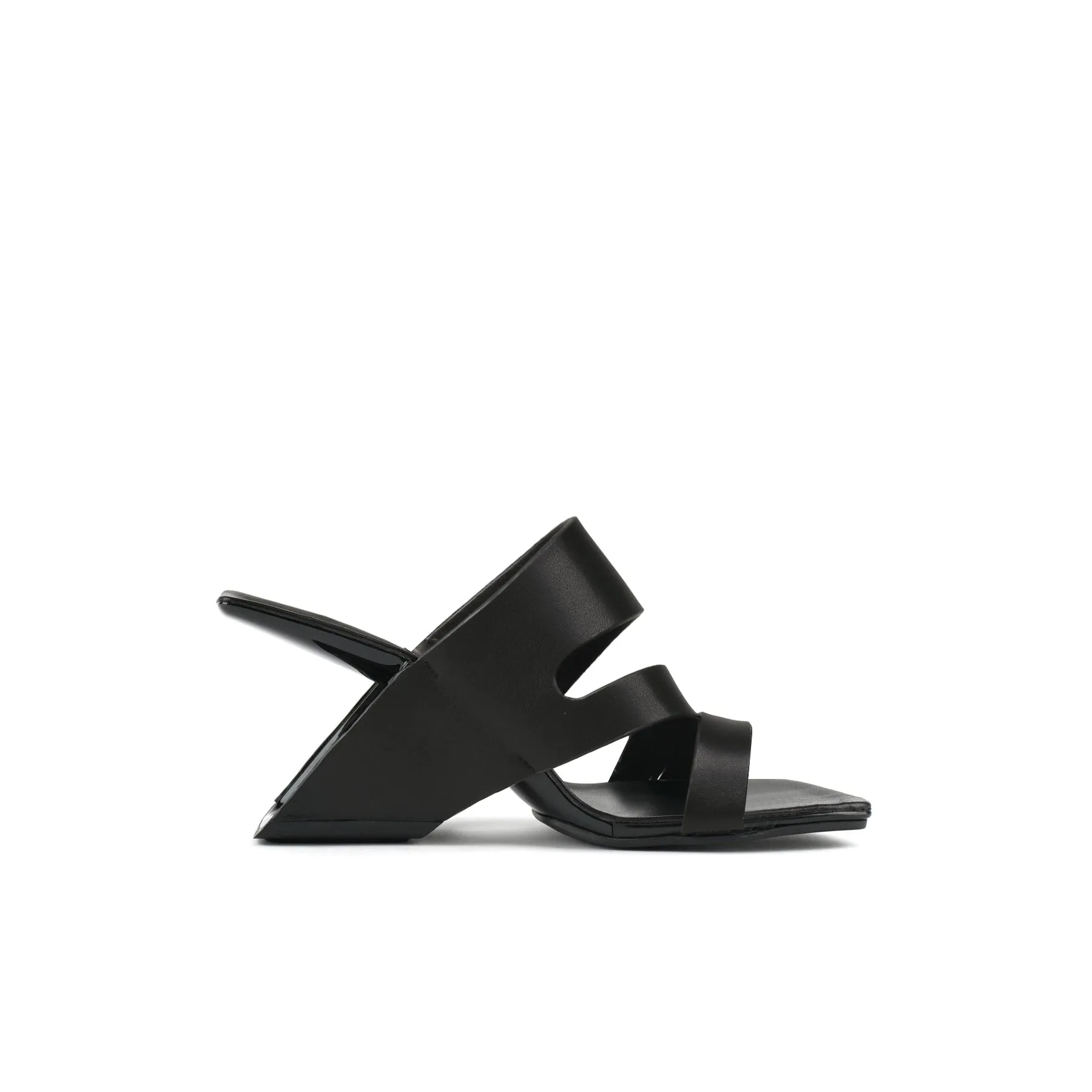 Wave Strap Heel-Less Mules